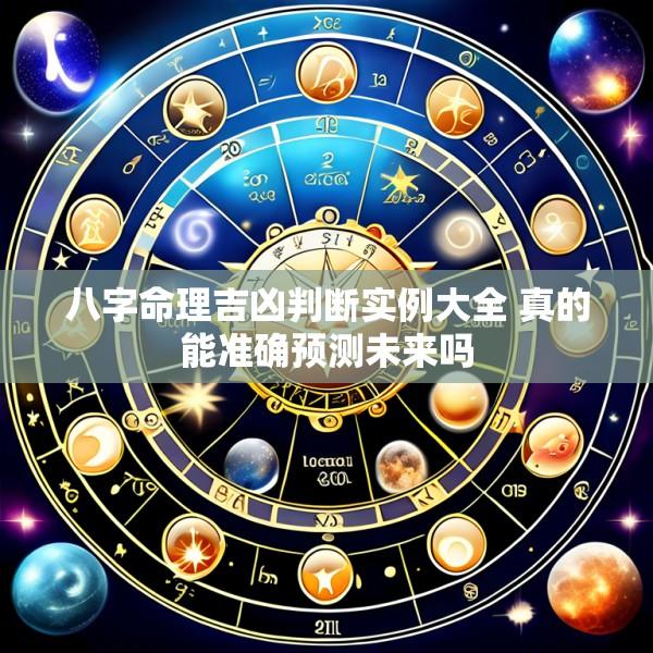 八字命理吉凶判断实例大全 真的能准确预测未来吗