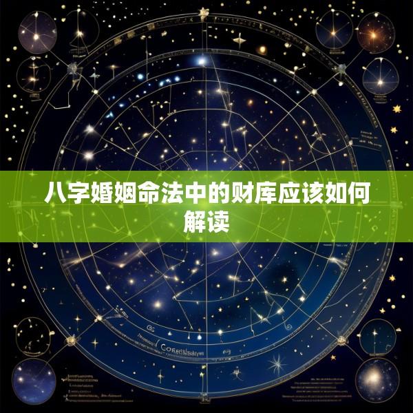 八字婚姻命法中的财库应该如何解读