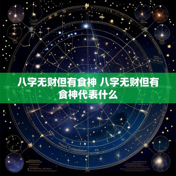 八字无财但有食神 八字无财但有食神代表什么