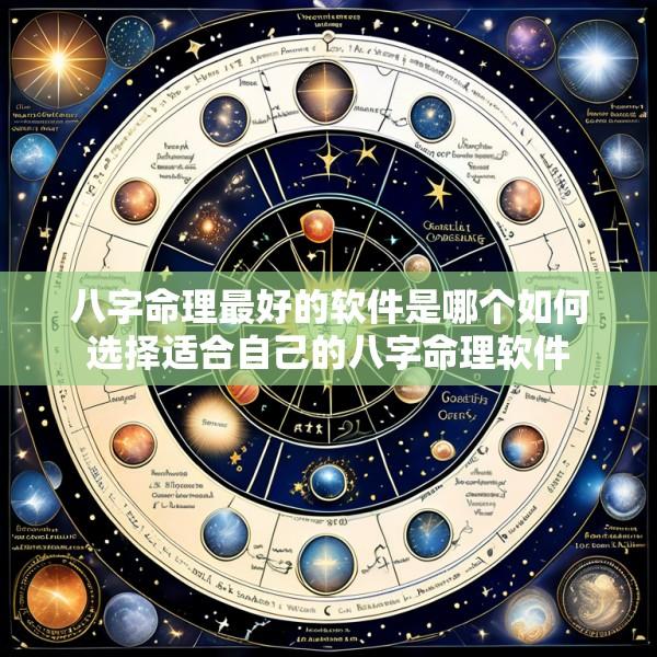 八字命理最好的软件是哪个如何选择适合自己的八字命理软件