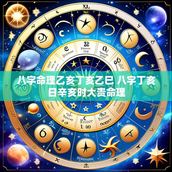 八字命理乙亥丁亥乙巳 八字丁亥日辛亥时大贵命理