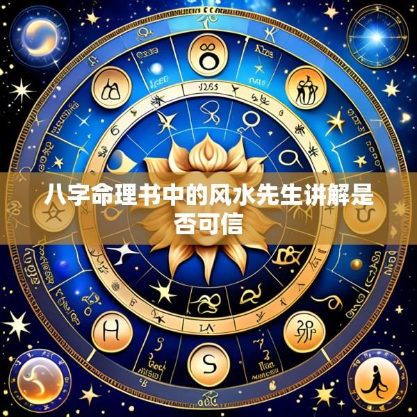 八字命理书中的风水先生讲解是否可信