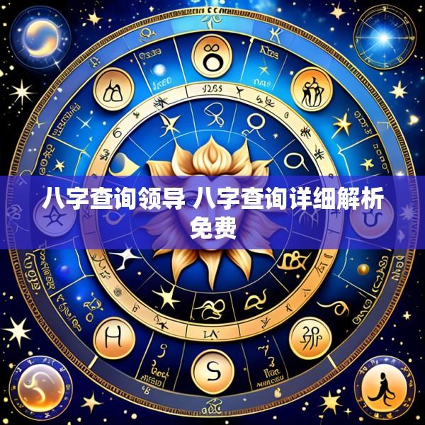 八字查询领导 八字查询详细解析免费