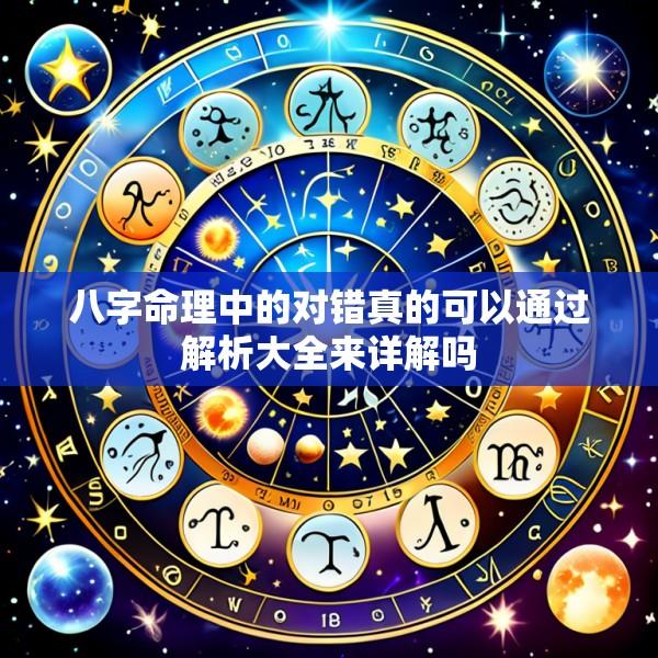 八字命理中的对错真的可以通过解析大全来详解吗