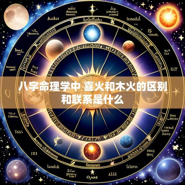 八字命理学中 喜火和木火的区别和联系是什么