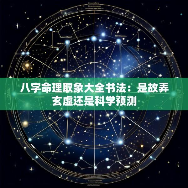 八字命理取象大全书法：是故弄玄虚还是科学预测