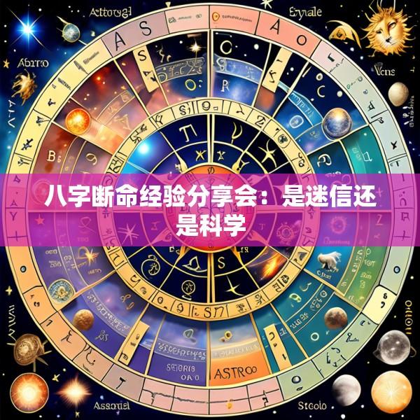 八字断命经验分享会：是迷信还是科学