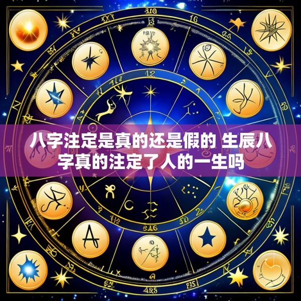 八字注定是真的还是假的 生辰八字真的注定了人的一生吗