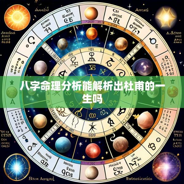 八字命理分析能解析出杜甫的一生吗