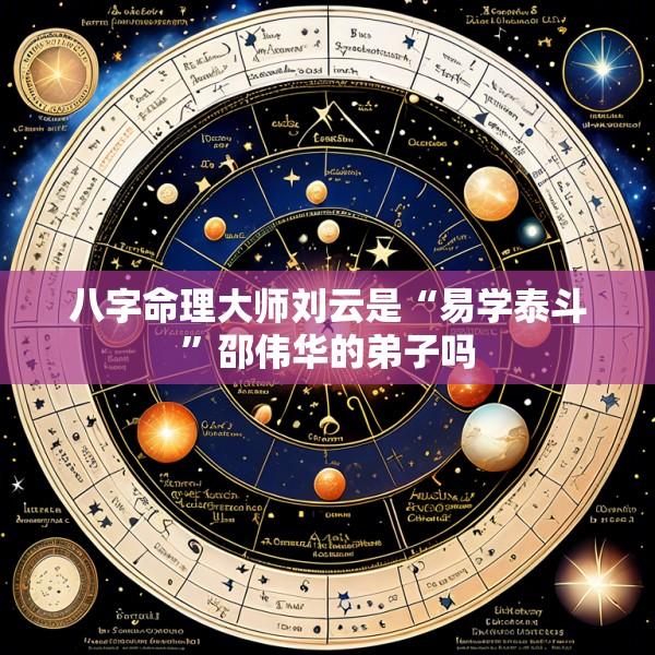 八字命理大师刘云是“易学泰斗”邵伟华的弟子吗
