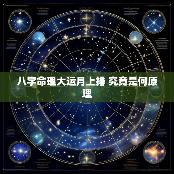 八字命理大运月上排 究竟是何原理