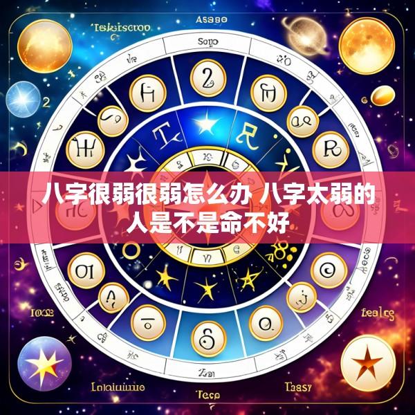 八字很弱很弱怎么办 八字太弱的人是不是命不好