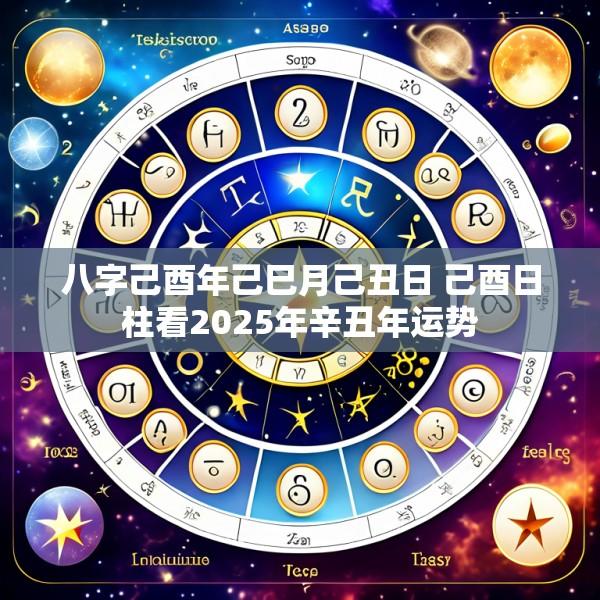 八字己酉年己巳月己丑日 己酉日柱看2025年辛丑年运势