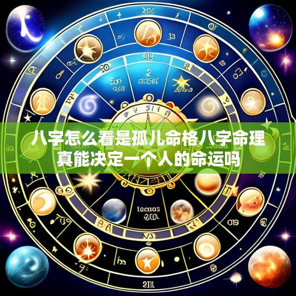 八字怎么看是孤儿命格八字命理真能决定一个人的命运吗