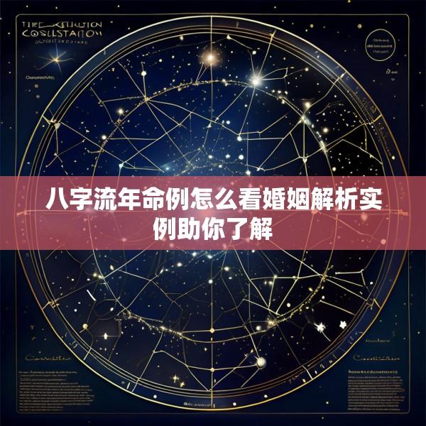 八字流年命例怎么看婚姻解析实例助你了解