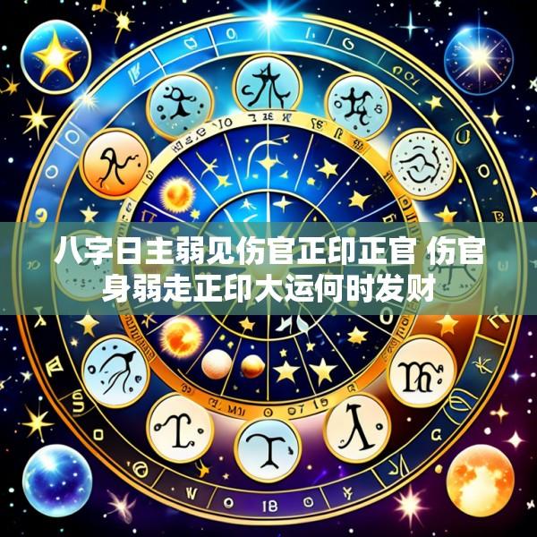 八字日主弱见伤官正印正官 伤官身弱走正印大运何时发财