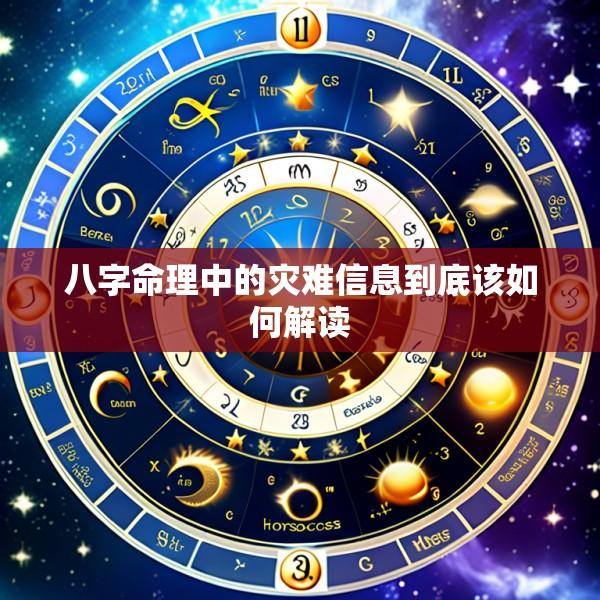 八字命理中的灾难信息到底该如何解读