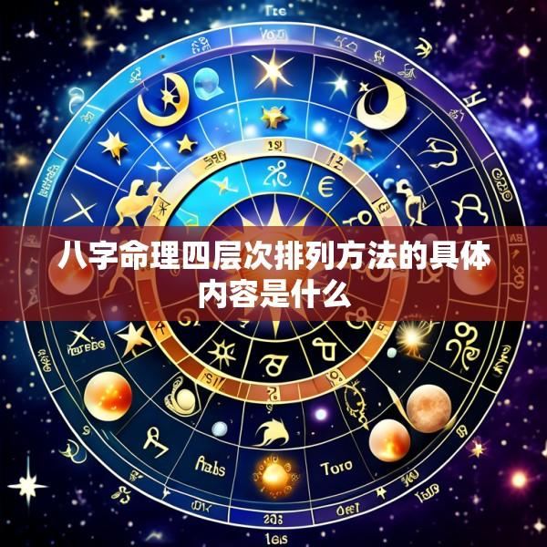 八字命理四层次排列方法的具体内容是什么