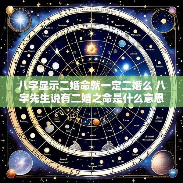 八字显示二婚命就一定二婚么 八字先生说有二婚之命是什么意思