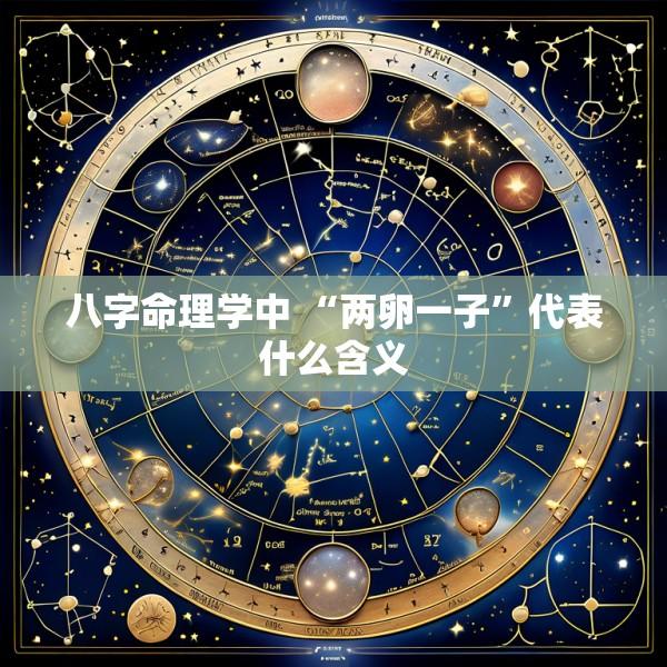 八字命理学中 “两卵一子”代表什么含义