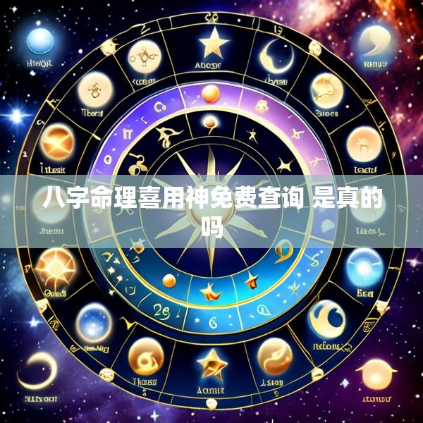 八字命理喜用神免费查询 是真的吗