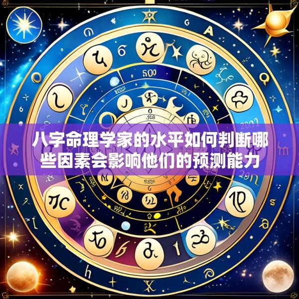 八字命理学家的水平如何判断哪些因素会影响他们的预测能力