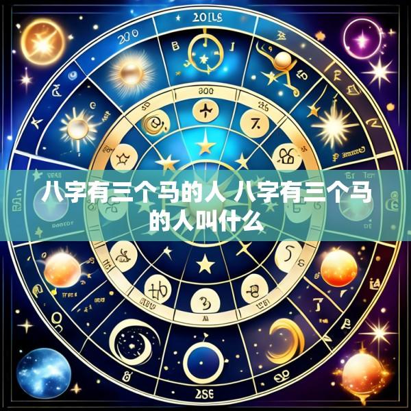 八字有三个马的人 八字有三个马的人叫什么