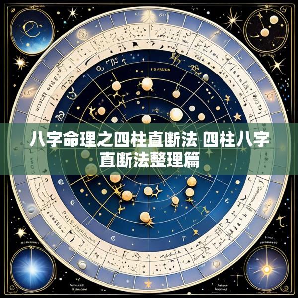 八字命理之四柱直断法 四柱八字直断法整理篇