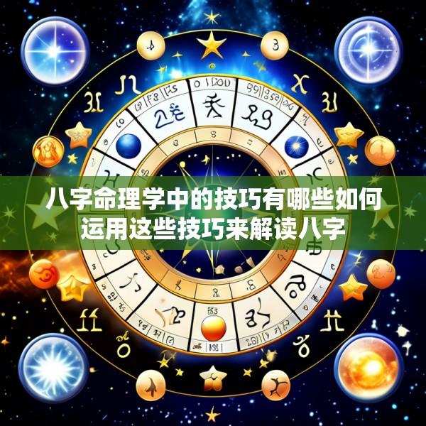 八字命理学中的技巧有哪些如何运用这些技巧来解读八字