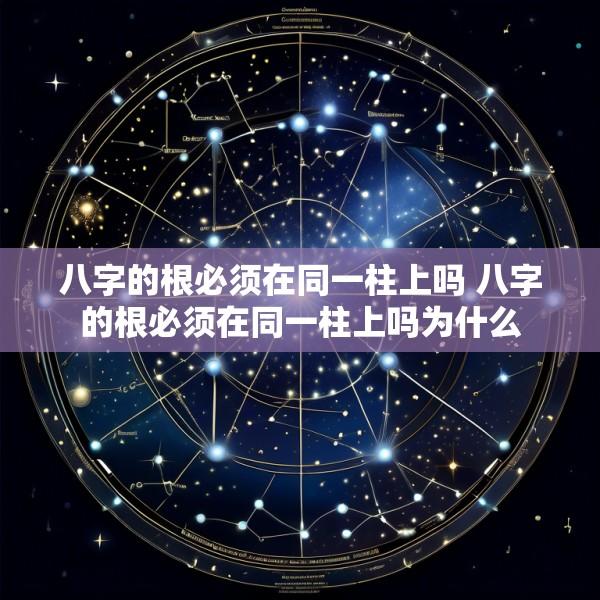 八字的根必须在同一柱上吗 八字的根必须在同一柱上吗为什么