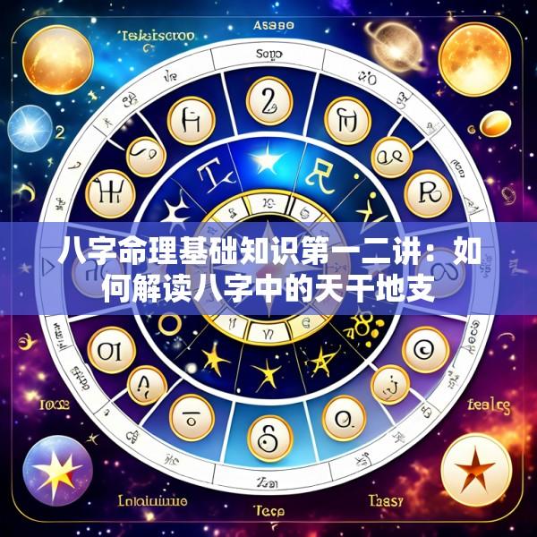 八字命理基础知识第一二讲：如何解读八字中的天干地支