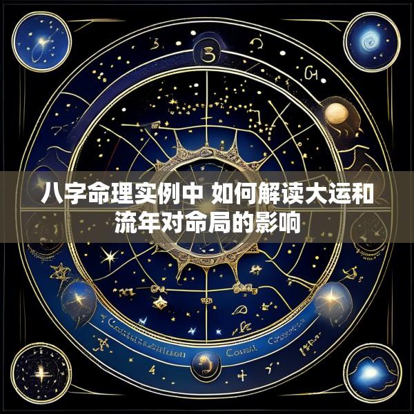 八字命理实例中 如何解读大运和流年对命局的影响