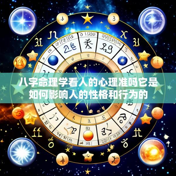 八字命理学看人的心理准吗它是如何影响人的性格和行为的