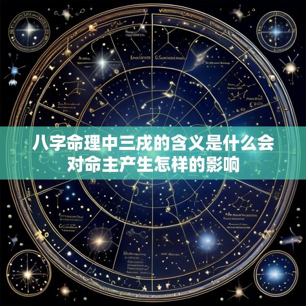 八字命理中三戌的含义是什么会对命主产生怎样的影响