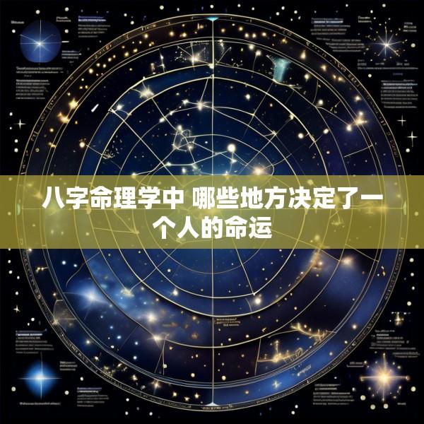 八字命理学中 哪些地方决定了一个人的命运