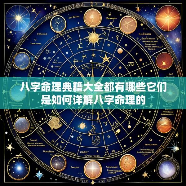 八字命理典籍大全都有哪些它们是如何详解八字命理的