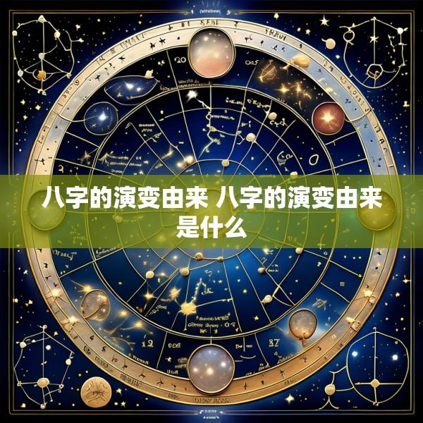 八字的演变由来 八字的演变由来是什么