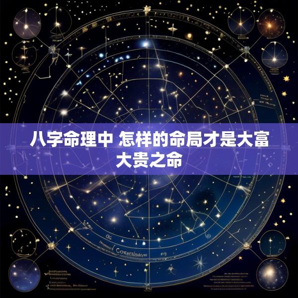 八字命理中 怎样的命局才是大富大贵之命