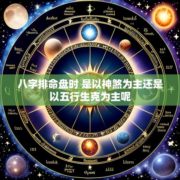 八字排命盘时 是以神煞为主还是以五行生克为主呢