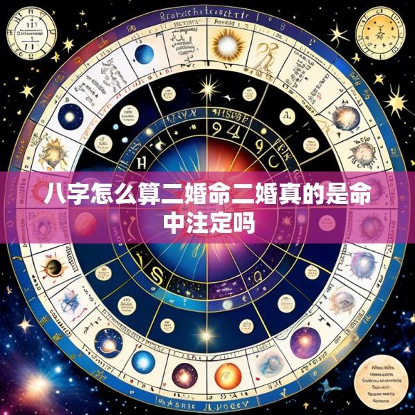 八字怎么算二婚命二婚真的是命中注定吗
