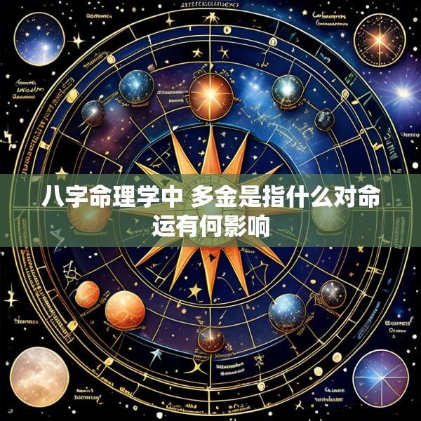 八字命理学中 多金是指什么对命运有何影响