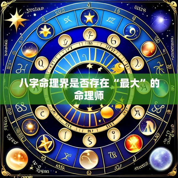 八字命理界是否存在“最大”的命理师