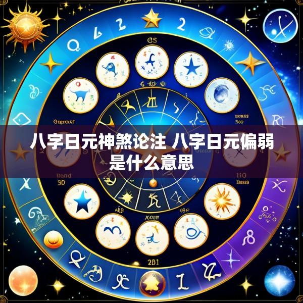 八字日元神煞论注 八字日元偏弱是什么意思