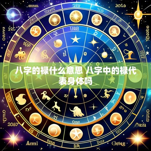 八字的禄什么意思 八字中的禄代表身体吗