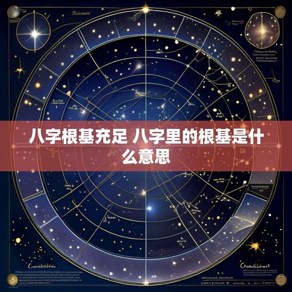 八字根基充足 八字里的根基是什么意思