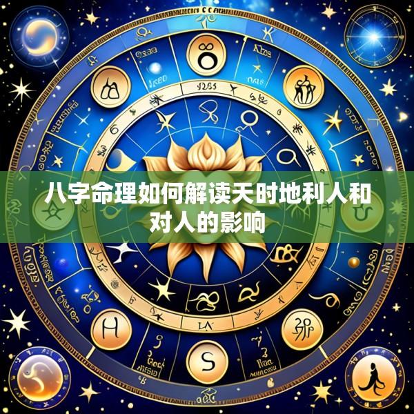 八字命理如何解读天时地利人和对人的影响