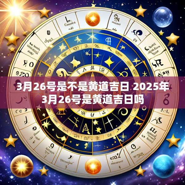 3月26号是不是黄道吉日 2025年3月26号是黄道吉日吗