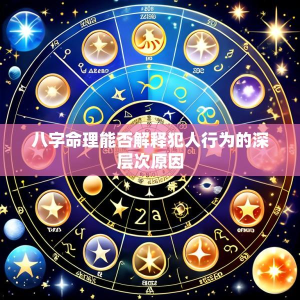 八字命理能否解释犯人行为的深层次原因