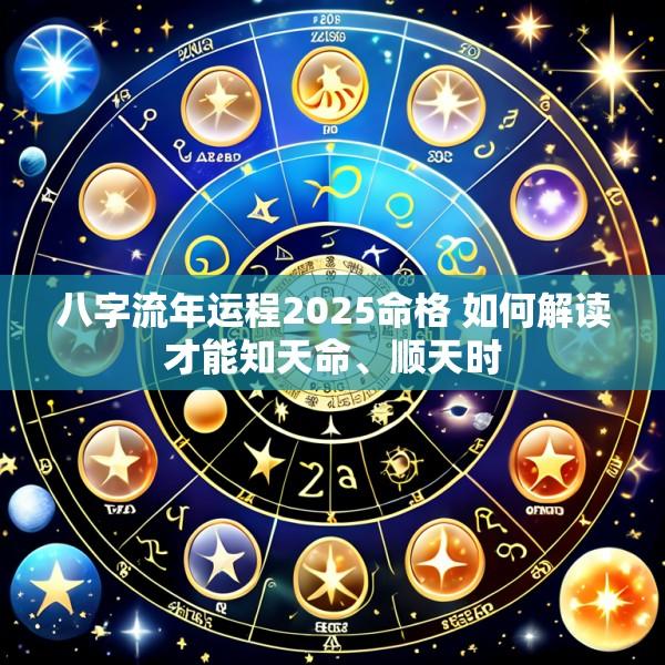 八字流年运程2025命格 如何解读才能知天命、顺天时