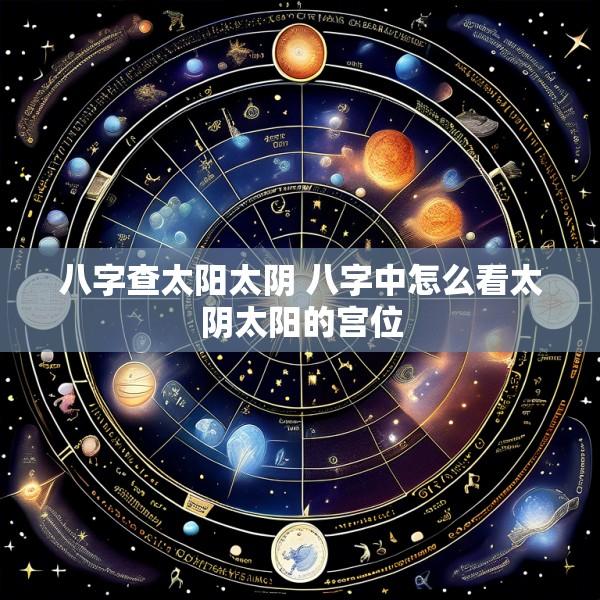 八字查太阳太阴 八字中怎么看太阴太阳的宫位
